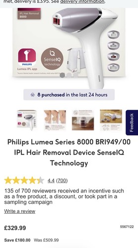 Philips lumea ipl 8000 series - philips,